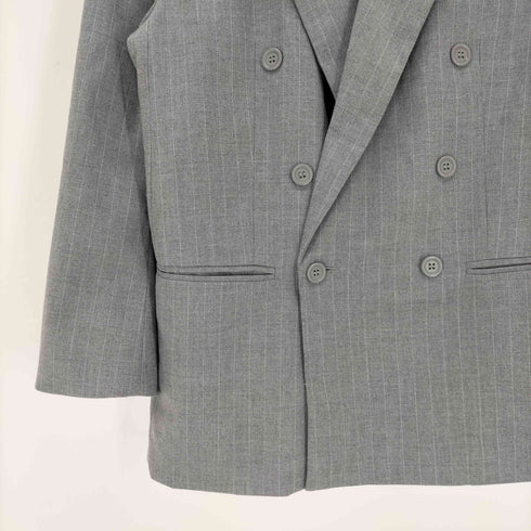 エイチアンドエム H&M ストライプダブルテーラードジャケット レディース import:XS