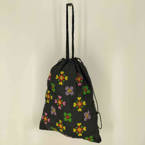 レイビームス Ray BEAMS チュール刺繍巾着メッシュバッグ レディース