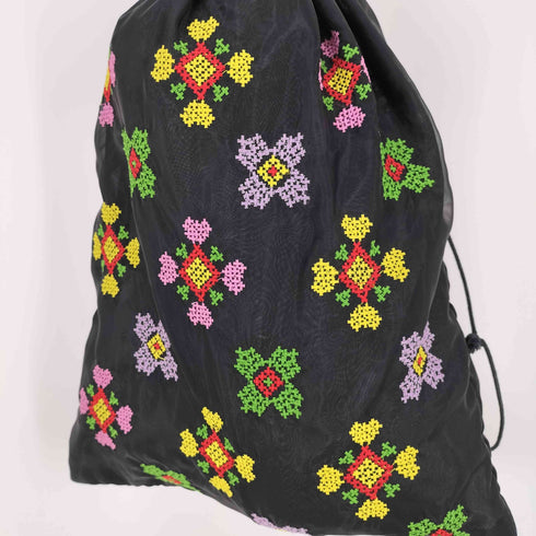 レイビームス Ray BEAMS チュール刺繍巾着メッシュバッグ レディース