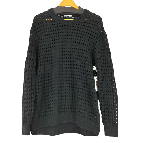ザラ ZARA 編み込みメッシュカットソー メンズ JPN:L