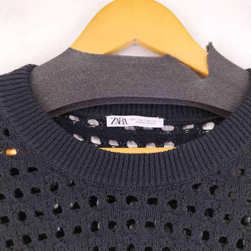 ザラ ZARA 編み込みメッシュカットソー メンズ JPN:L