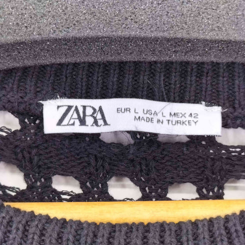 ザラ ZARA 編み込みメッシュカットソー メンズ JPN:L