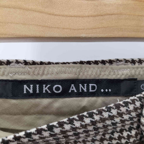 ニコアンド niko and... 千鳥格子柄 2タックウールパンツ メンズ JPN:3