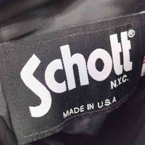 ショット Schott USA製 ジップフライ レザー パンツ メンズ US:30-31