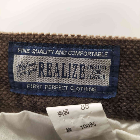 REALIZE 2タックコットンワイドパンツ メンズ
