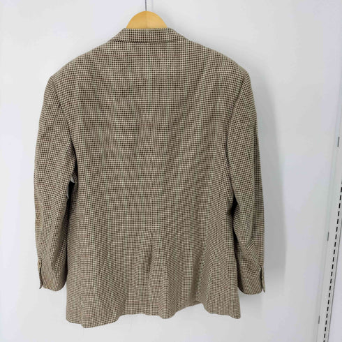 ポロバイラルフローレン Polo by RALPH LAUREN 80S 三角タグ MADE IN USA 千鳥格子柄 2Bシルクテーラードジャケット メンズ US:44