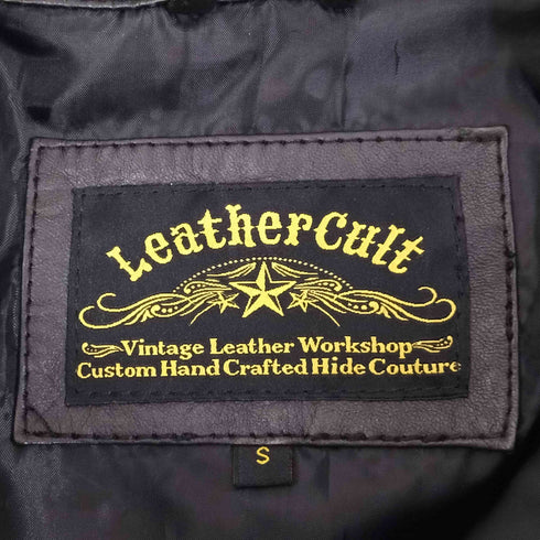 Leather Cult ジップアップ レザージャケット メンズ S