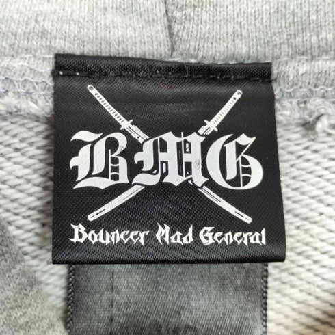 BOUNCER MAD GENERAL ロゴプリント ジップアップ パーカー メンズ