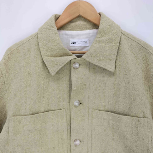ザラ ZARA ジャガードショートジャケット メンズ import:M