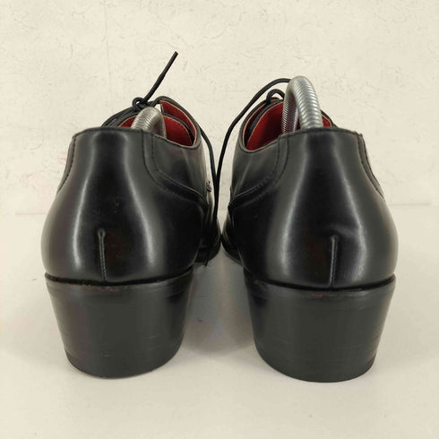 ロングノーズ ビジネスシューズ プレーントゥ 外羽根 レースアップ (Black) メンズ JPN:27