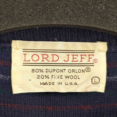 LORD JEFF 80s MADE IN USA バーズアイ ファインウールニット メンズ import:L