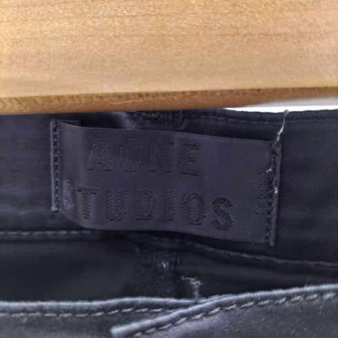 アクネストゥディオズ ACNE STUDIOS MAX SATIN BLACK スキニーパンツ メンズ 30/32