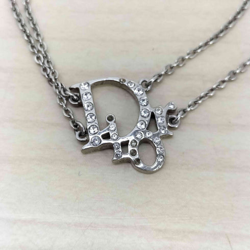 ディオール Dior ラインストーン付き オブリークロゴ ブレスレット レディース