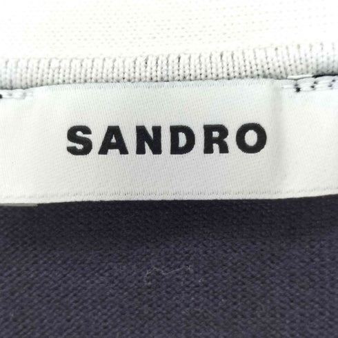 サンドロ sandro バイカラー Sロゴカーディガン メンズ import:XL
