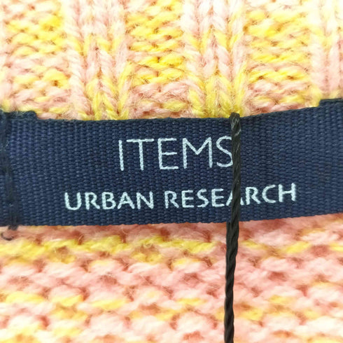 アイテムズ アーバンリサーチ ITEMS URBAN RESEARCH マシンウォッシャブル クルーネックカノコニット メンズ JPN:L