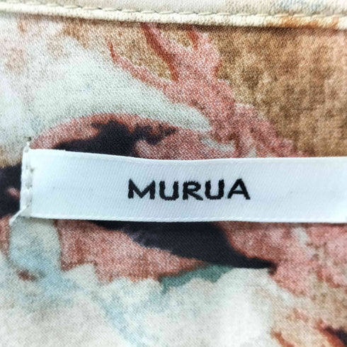 ムルーア MURUA ウエストシャーリングプリントワンピース レディース FREE