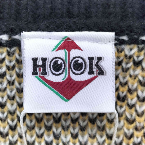 フック HOOK アーガイルチェックと花柄ニットベスト メンズ FREE