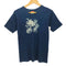 フォーティーファイブアールピーエム 45RPM STUDIO BLUE CAFE S/S インディゴ ロゴプリント Vネック Tシャツ レディース