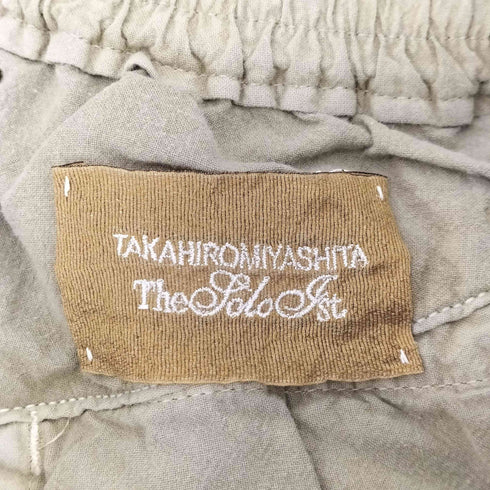 タカヒロミヤシタザソロイスト TAKAHIRO MIYASHITA The SoloIst. ステッチデザイン シルクパンツ メンズ XS