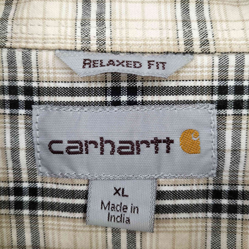 カーハート Carhartt RELAXED FIT 両ポケット チェック S/S シャツ メンズ import:XL