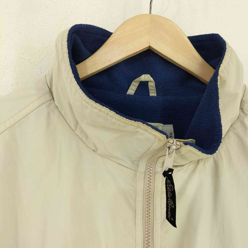 エディーバウアー Eddie Bauer 白タグ ロゴ刺繍 裏フリース ナイロンジャケット メンズ import:XXL