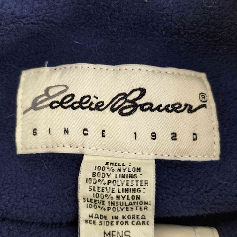 エディーバウアー Eddie Bauer 白タグ ロゴ刺繍 裏フリース ナイロンジャケット メンズ import:XXL