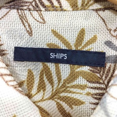 シップス SHIPS メッシュ プリント レギュラーカラー ショートスリーブ シャツ メンズ JPN:M
