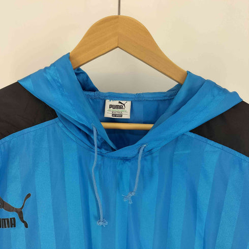 プーマ PUMA 90S EXTRA ロゴ プリント ストライプ プルオーバー パーカー 裾ジップ ストライプ イージーパンツ セットアップ メンズ M