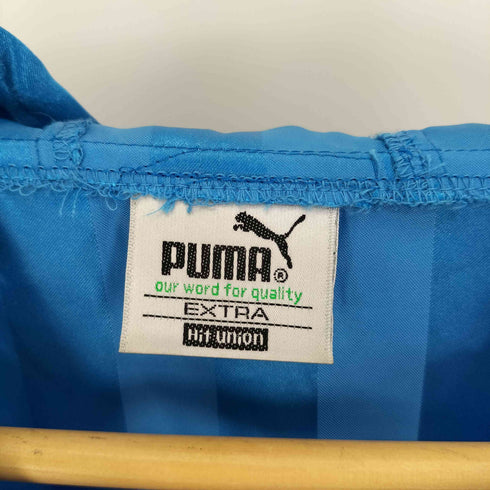 プーマ PUMA 90S EXTRA ロゴ プリント ストライプ プルオーバー パーカー 裾ジップ ストライプ イージーパンツ セットアップ メンズ M