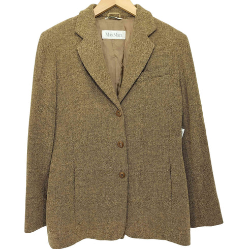 マックスマーラ MAX MARA 白タグ ツイードテーラードジャケット レディース JPN:38