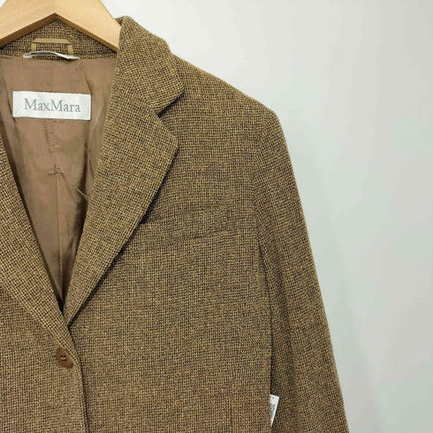 マックスマーラ MAX MARA 白タグ ツイードテーラードジャケット レディース JPN:38