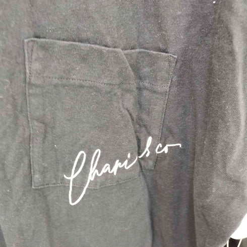 チャリアンドコー chari&co embroidery scriptonpkt L/S TEE メンズ XL