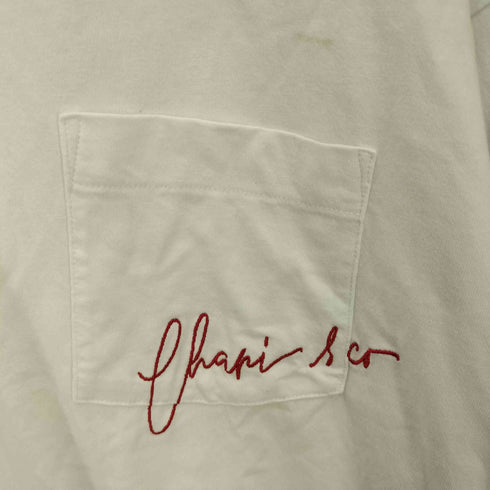チャリアンドコー chari&co EMBROIDERY SCRIPT ONPKT L/S TEE メンズ XL