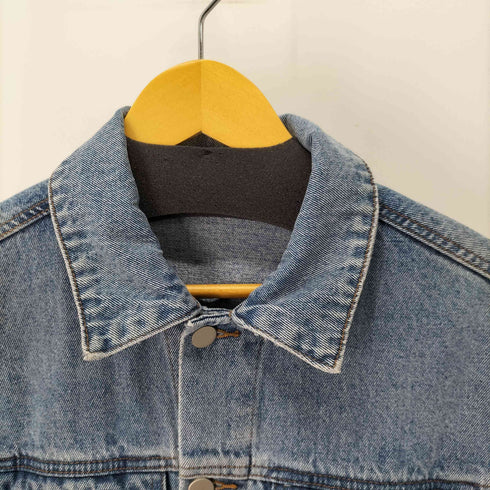 YOUXIZI バックプリント刺繍デニムジャケット メンズ JPN:5