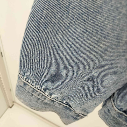 YOUXIZI バックプリント刺繍デニムジャケット メンズ JPN:5