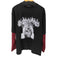 トラヴァストウキョウ TRAVAS TOKYO Punkish bear layered border L/S Tee レイヤードボーダーくまプリントロングスリーブカットソー メンズ FREE