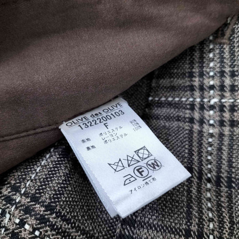 オリーブデオリーブ OLIVE des OLIVE リバーシブルチェックラップスカート レディース FREE