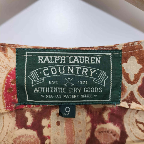 ポロカントリーラルフローレン POLO COUNTRY RALPH LAUREN 総柄カーディガン レディース 9