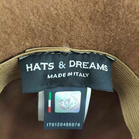 HATS&DREAMS イタリア製 ウール 中折れフェルトハット メンズ