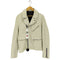 サイト SYTE CHROME WHITE SHEEP LEATHER DOUBLE MOTORCYCLE JACKET メンズ JPN:4