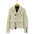 サイト SYTE CHROME WHITE SHEEP LEATHER DOUBLE MOTORCYCLE JACKET メンズ JPN:4
