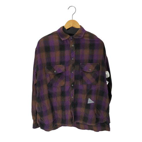 アンドワンダー and wander thermonel check shirt サーモライト チェックネルシャツ メンズ JPN:3