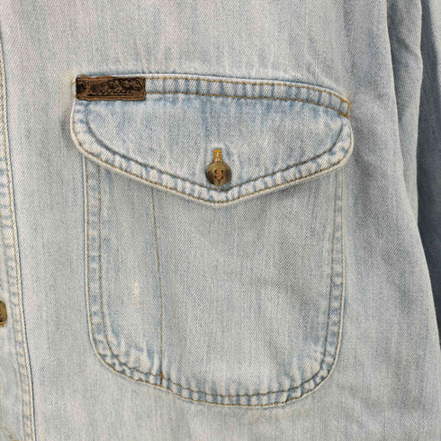 ウールリッチ WOOLRICH 90S 襟切替 デニムシャツ メンズ JPN:L