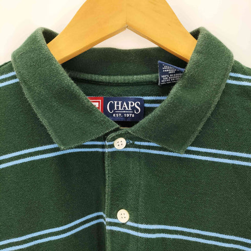 チャップスラルフローレン CHAPS RALPH LAUREN ボーダー柄 長袖ポロシャツ メンズ JPN:L
