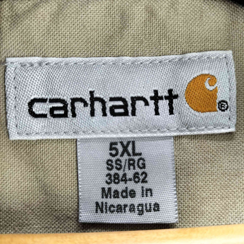 カーハート Carhartt 企業ロゴ 半袖ワークシャツ メンズ 5XL