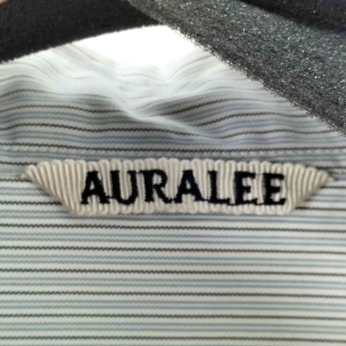オーラリー AURALEE 20SS WASHED FINX TWILL STRIPE SHIRTS ウォッシュドツイルL/Sストライプシャツ メンズ JPN:4