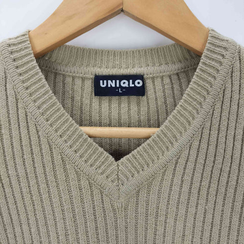 ユニクロ UNIQLO 00s OLD Vネックニット メンズ JPN:L