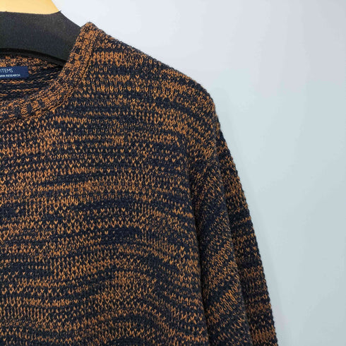 アイテムズ アーバンリサーチ ITEMS URBAN RESEARCH マシンウォッシャブル クルーネックカノコニット メンズ JPN:L