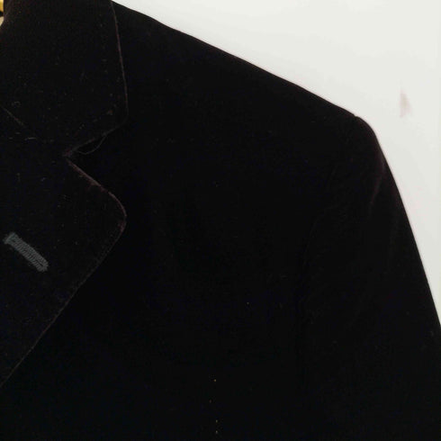 バーバリーブラックレーベル BURBERRY BLACK LABEL ベロア チェスターコート ベルベット メンズ import:M