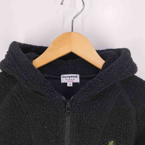 ジムフレックス GYMPHLEX ロゴ刺繍 ボア フリース ジップアップパーカー レディース 12